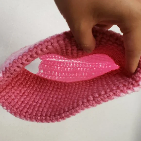 Girls Kids Pink Crochet Unique Handmade Hoodie with Mask | Facemask - Picture 5 of 7